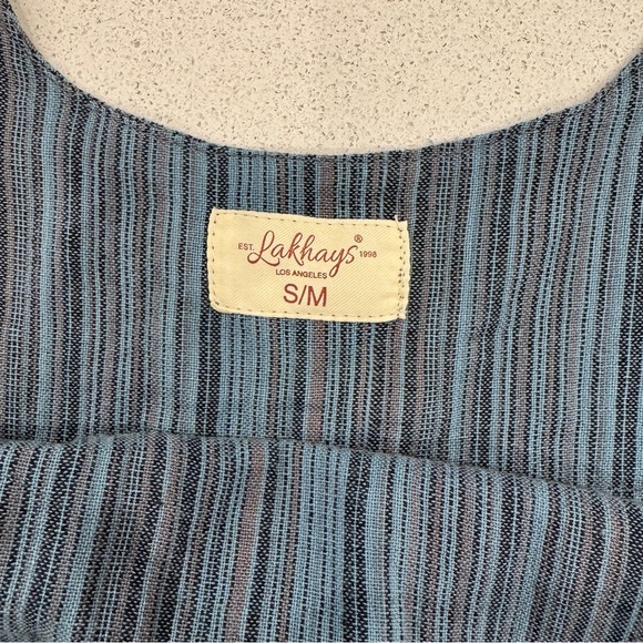 Lakhays Striped overall shorts size Small/Medium 100% cotton - Picture 5 of 9